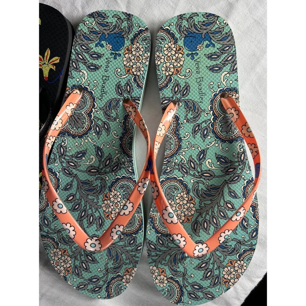Havaianas and Vera Bradley Womens Flip-Flops Lot - Floral Prints 9/10 US - Picture 7 of 10